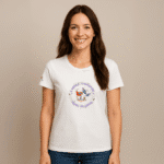 Photo en studio du TShirt Femme "Libre Comme Une Plume"