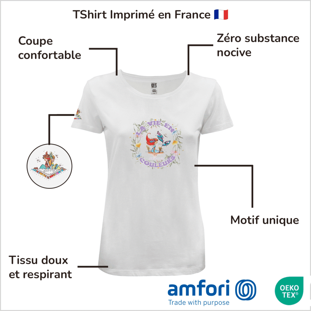 T-Shirt Femme "La Vie En Couleurs"