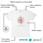 Avantages du T-Shirt pour fille "Crois En Tes Rêves" Bleu