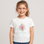 Photo en studio du TShirt pour fille "Crois En Tes Rêves" Bleu